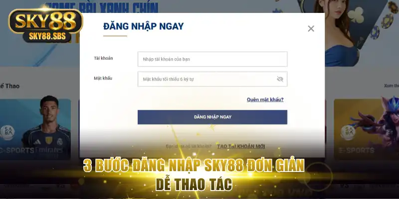 3 bước đăng nhập Sky88 đơn giản dễ thao tác